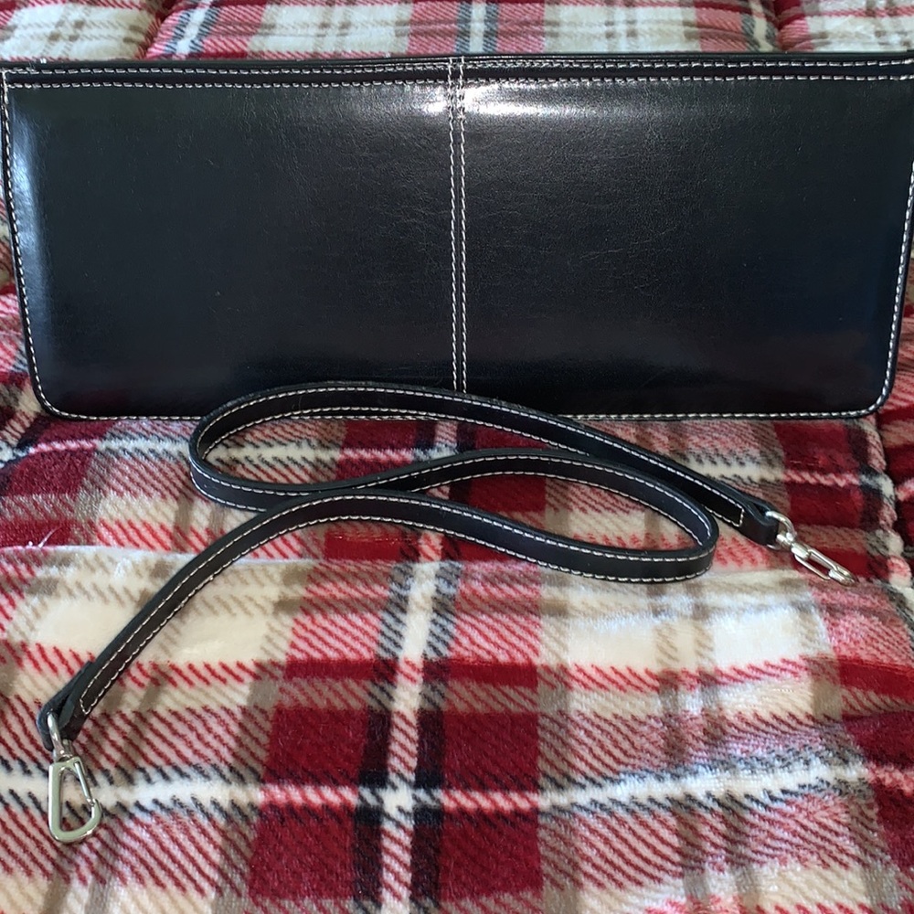 Rectangular/Triangular Black Envelope Style Purse - image 2